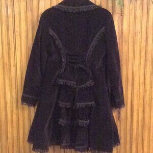 Black velvet Spin Doctor Steampunk Coat